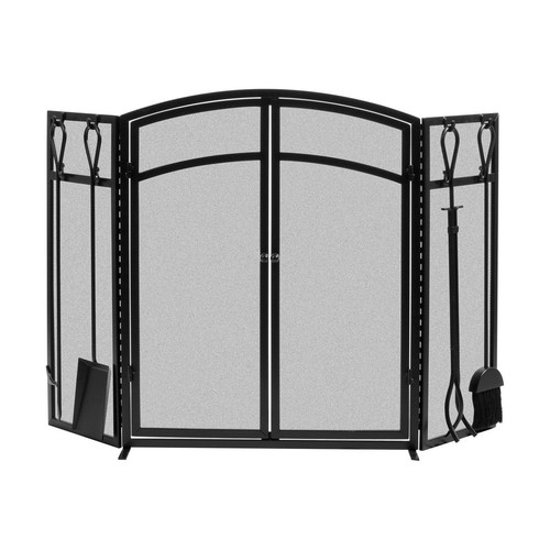Fireplace screen and - and, tools